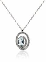 Collana Comete Donna in Oro Acquamarina GLQ 219
